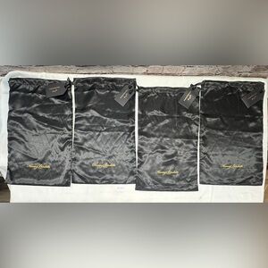 HONEY BIRDETTE BLACK DRAW STRING LINGERIE DUST BAGS POUCH TRAVEL STORAGE 4